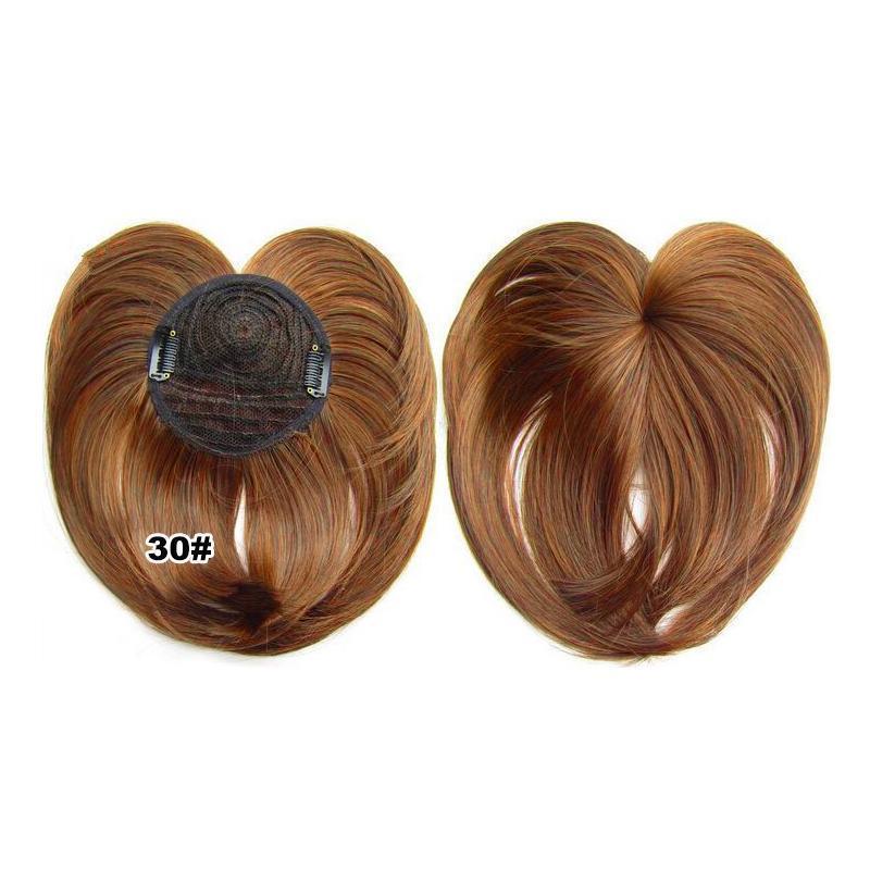 Women's Short Clip-In Hair Topper with Bangs