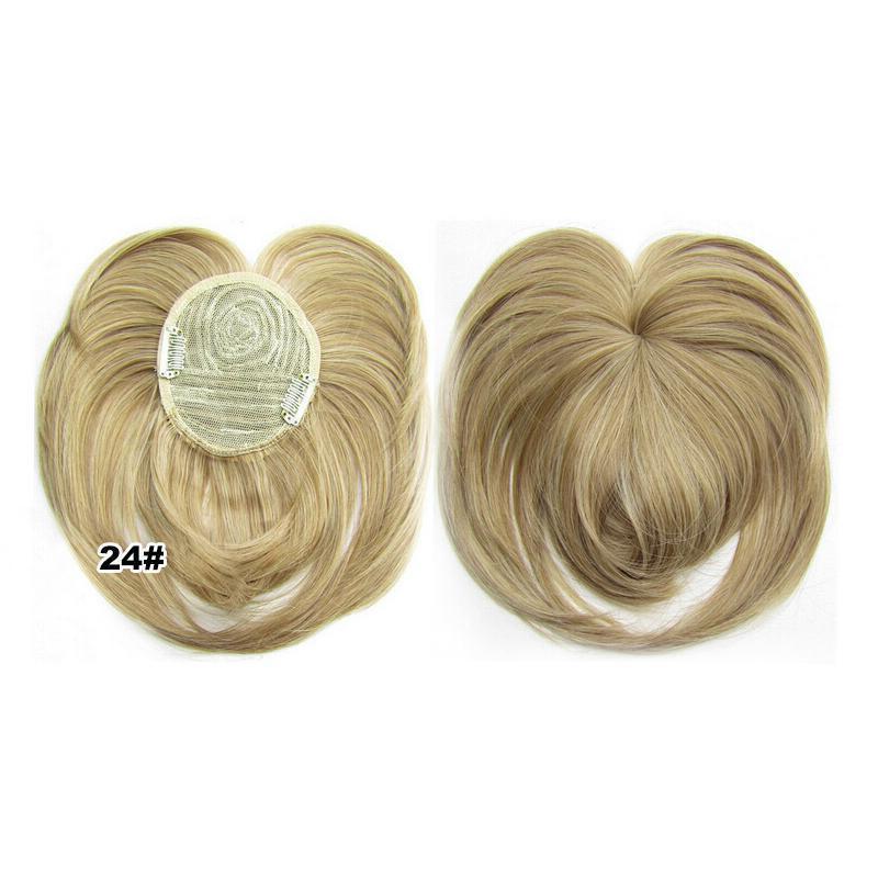 Women's Short Clip-In Hair Topper with Bangs
