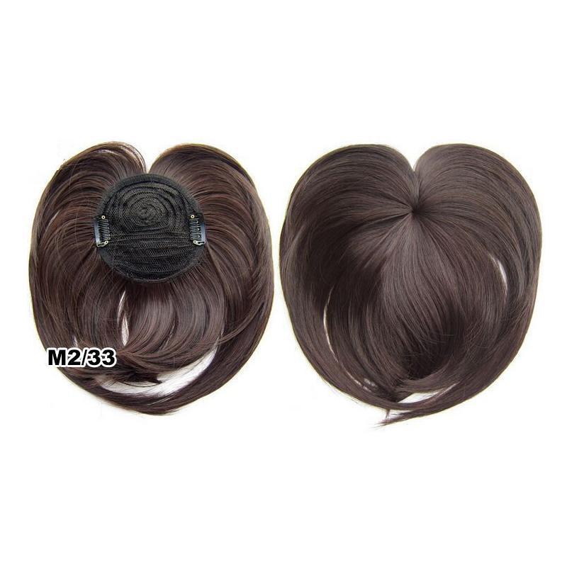 Women's Short Clip-In Hair Topper with Bangs