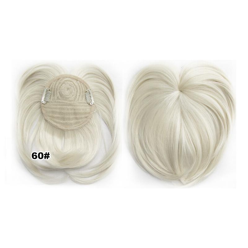 Women's Short Clip-In Hair Topper with Bangs