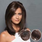 Women's Short Clip-In Hair Topper with Bangs