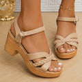 Women’s Braided Strap Platform Heel Sandals