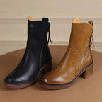 Women’s Side Zip Block Heel Ankle Boots