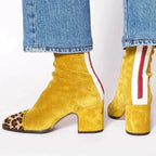 Women’s Square Toe Block Heel Ankle Boots