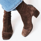 Women’s Square Toe Block Heel Ankle Boots