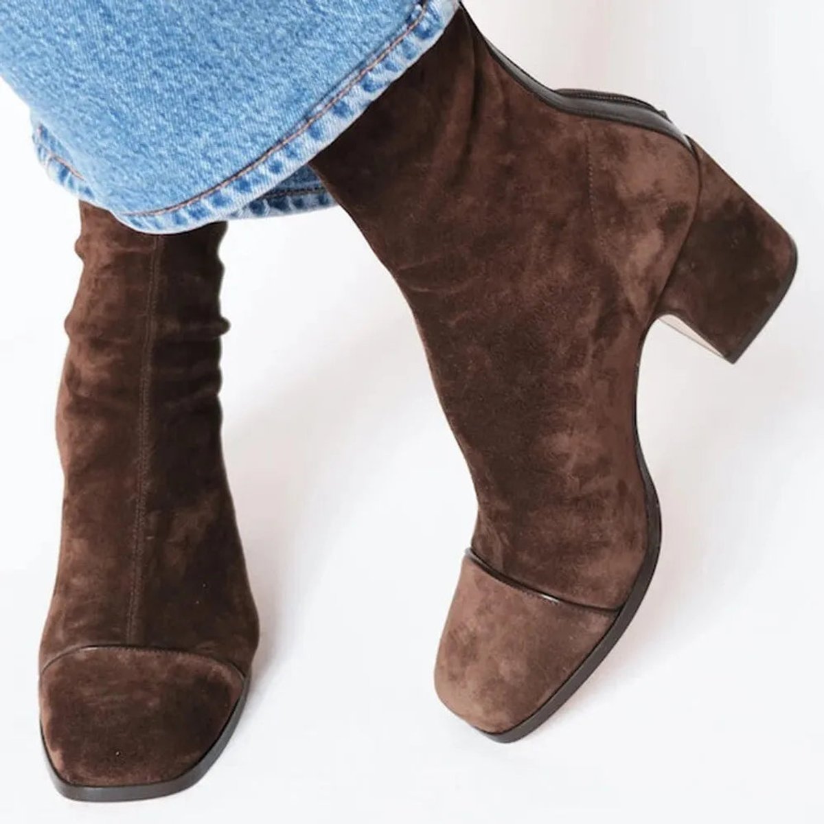 Women’s Square Toe Block Heel Ankle Boots