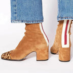 Women’s Square Toe Block Heel Ankle Boots