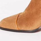 Women’s Square Toe Block Heel Ankle Boots