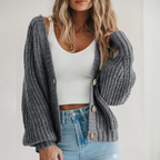 Women’s Chunky Knit V-Neck Cardigan
