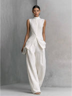 Women’s Sleeveless Top and Wide-Leg Pants Set
