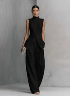 Women’s Sleeveless Top and Wide-Leg Pants Set