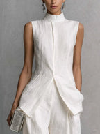 Women’s Sleeveless Top and Wide-Leg Pants Set