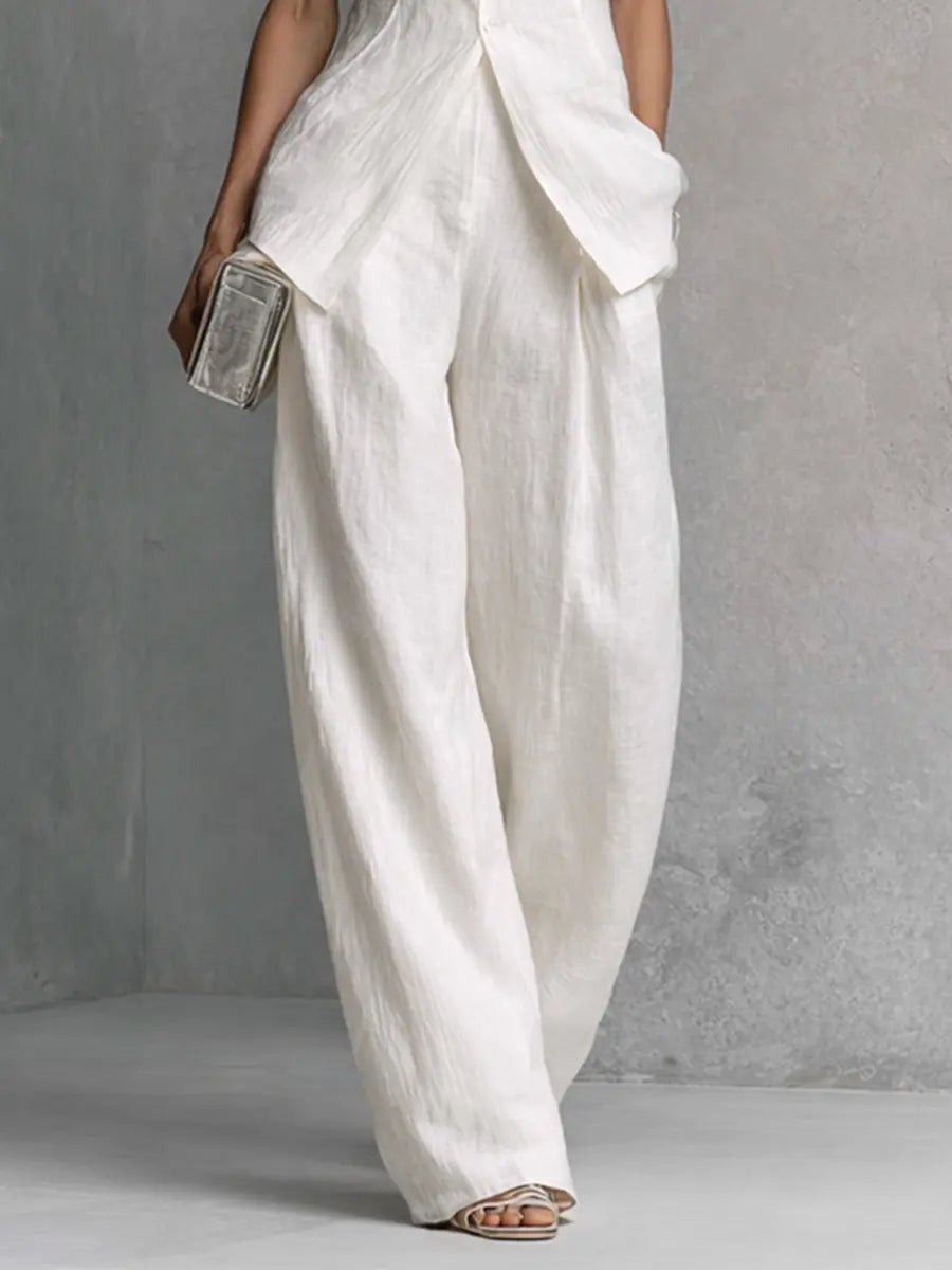 Women’s Sleeveless Top and Wide-Leg Pants Set