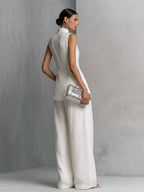 Women’s Sleeveless Top and Wide-Leg Pants Set