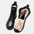Women’s Faux Fur Lined Lace-Up Boots