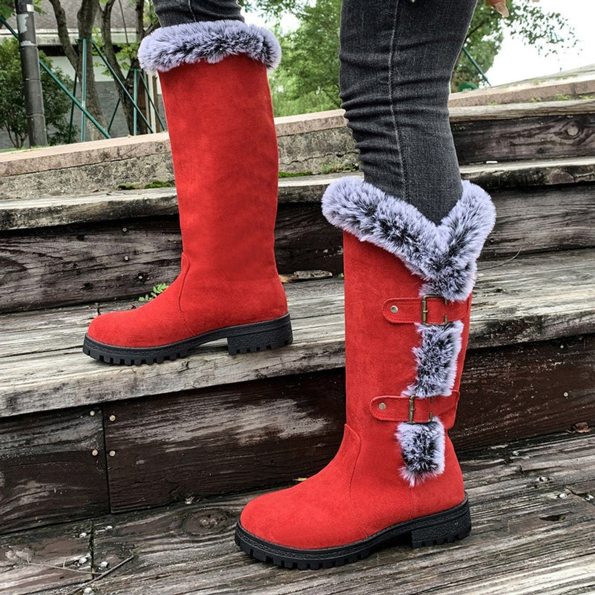 Women's Tall Buckle Detail Boots