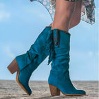Women's Western Fringe Block Heel Boots