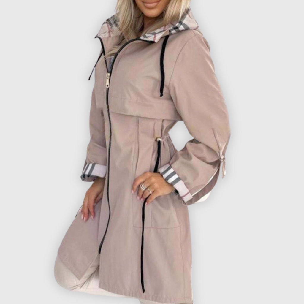 Women's Hooded Longline Zip-Front Jacket