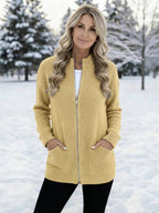 Women's Full-Zip Mock Neck Sweater