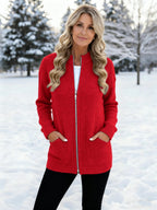 Women's Full-Zip Mock Neck Sweater