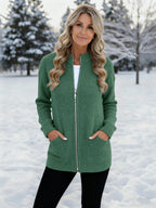 Women's Full-Zip Mock Neck Sweater