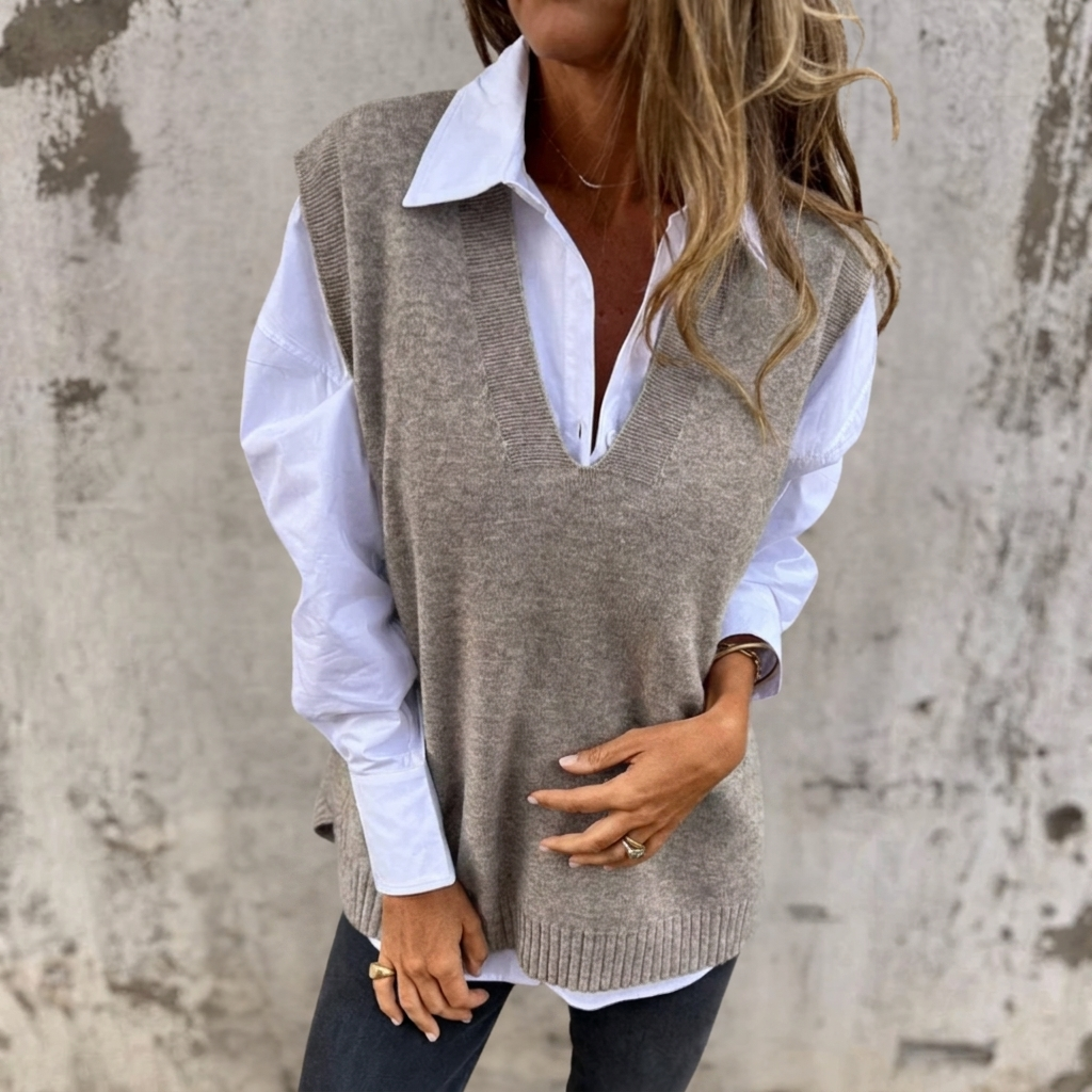 Women’s V-Neck Knit Sweater Vest