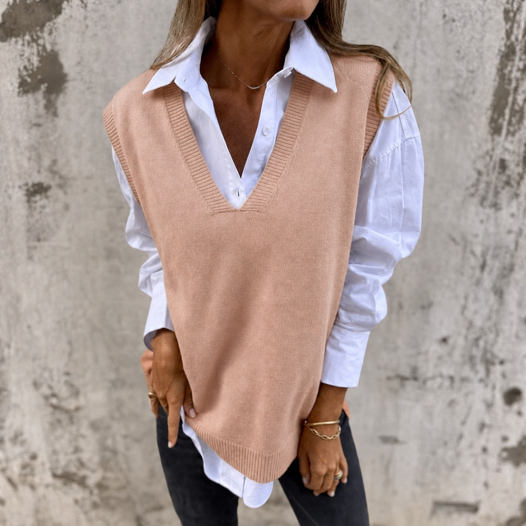 Women’s V-Neck Knit Sweater Vest