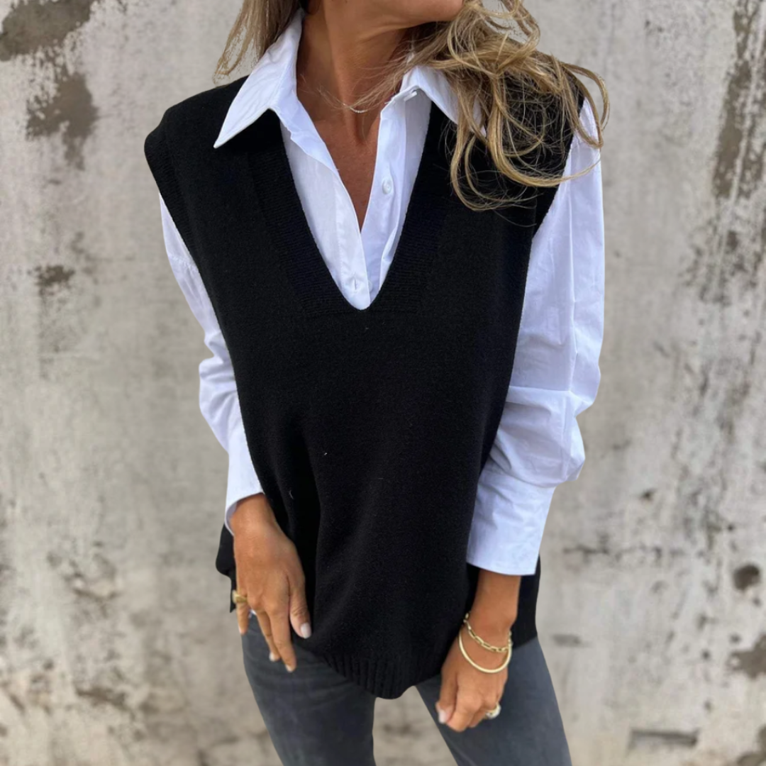 Women’s V-Neck Knit Sweater Vest