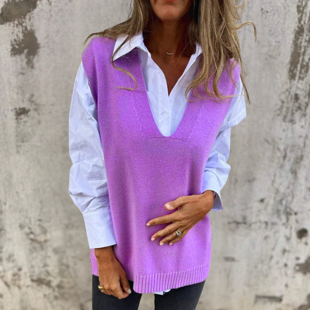 Women’s V-Neck Knit Sweater Vest