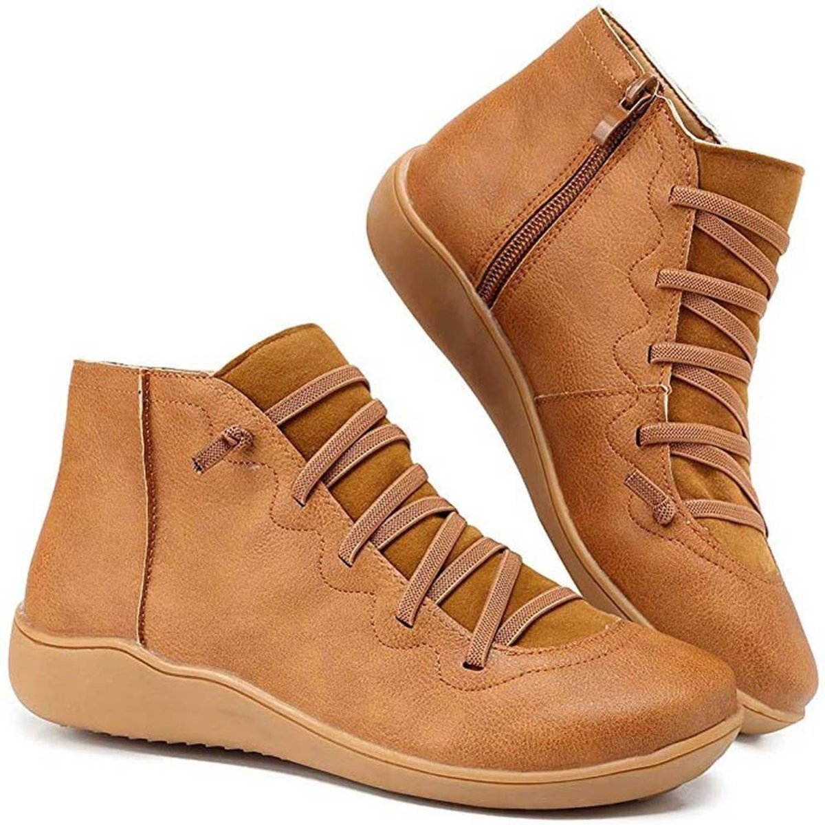 Women’s Lace-Up Side Zip Ankle Boots