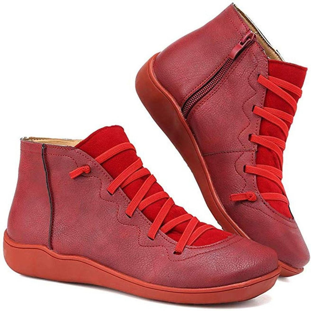 Women’s Lace-Up Side Zip Ankle Boots
