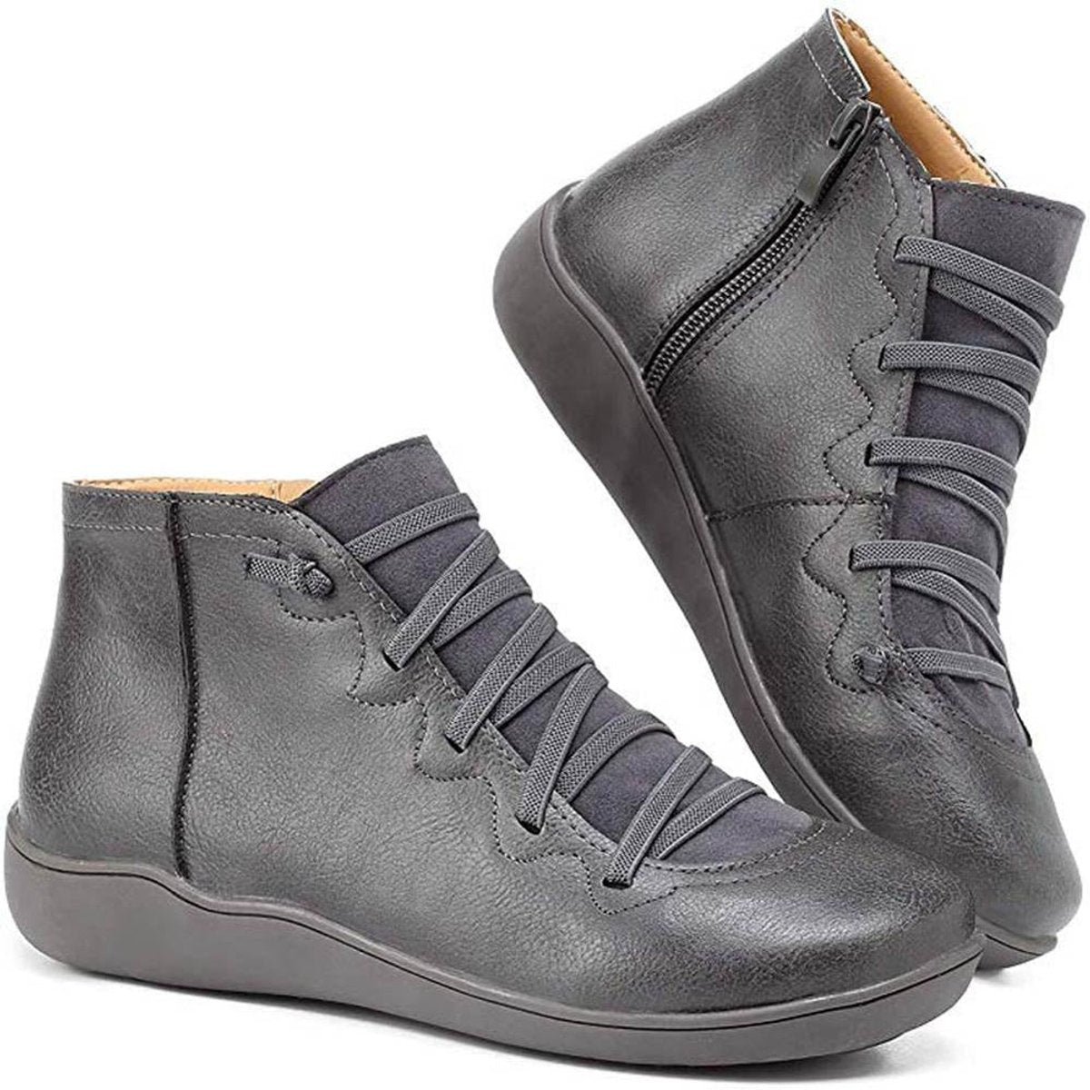 Women’s Lace-Up Side Zip Ankle Boots