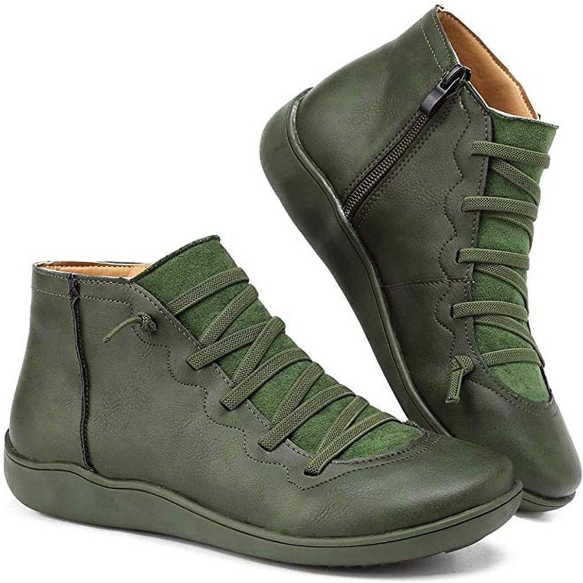 Women’s Lace-Up Side Zip Ankle Boots