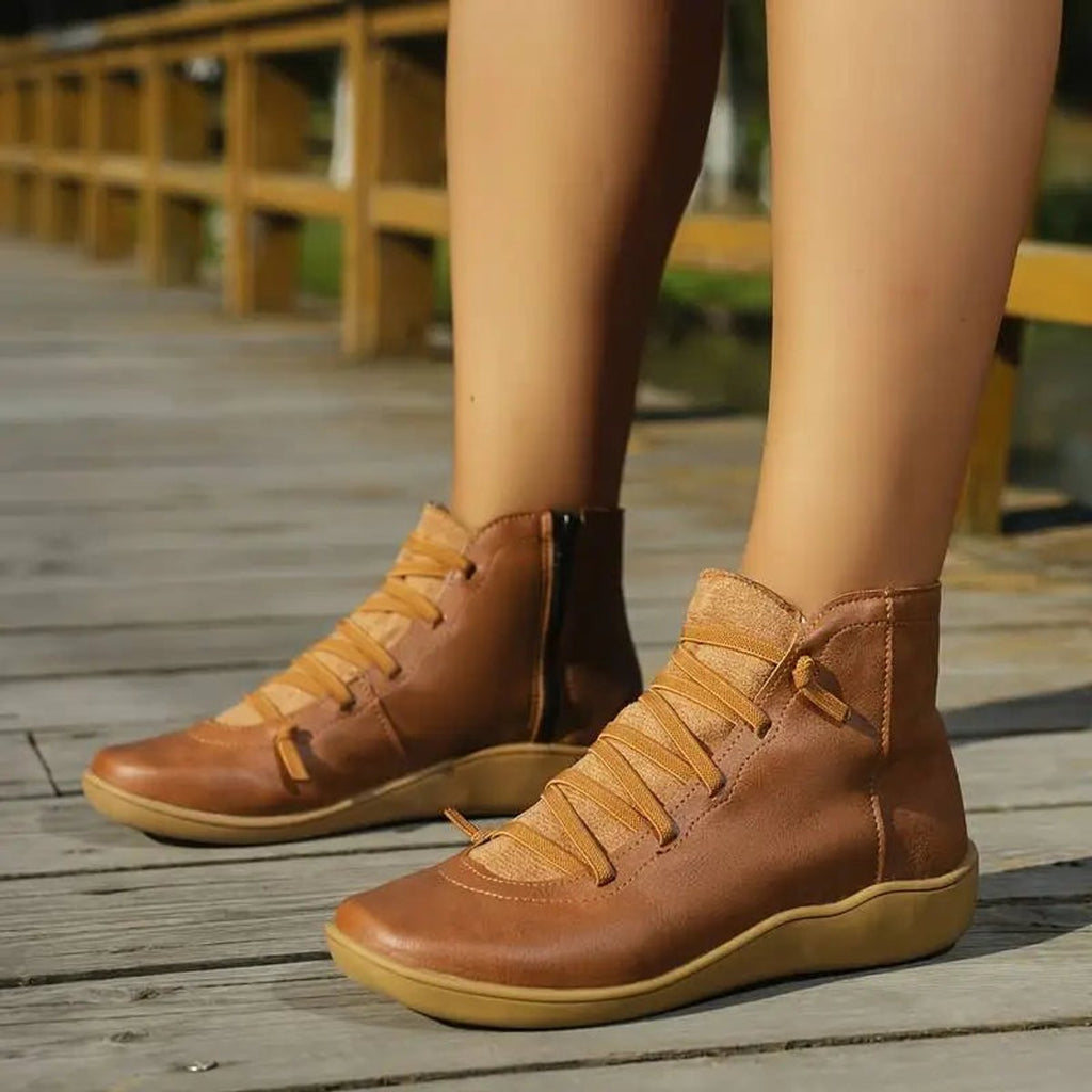 Women’s Lace-Up Side Zip Ankle Boots