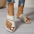 Women’s Adjustable Toe-Loop Flat Sandals