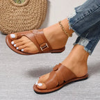 Women’s Adjustable Toe-Loop Flat Sandals