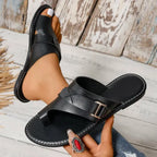 Women’s Adjustable Toe-Loop Flat Sandals