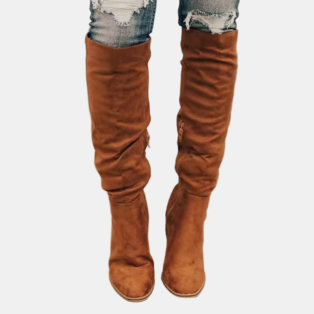 Women’s Knee High Block Heel Boots