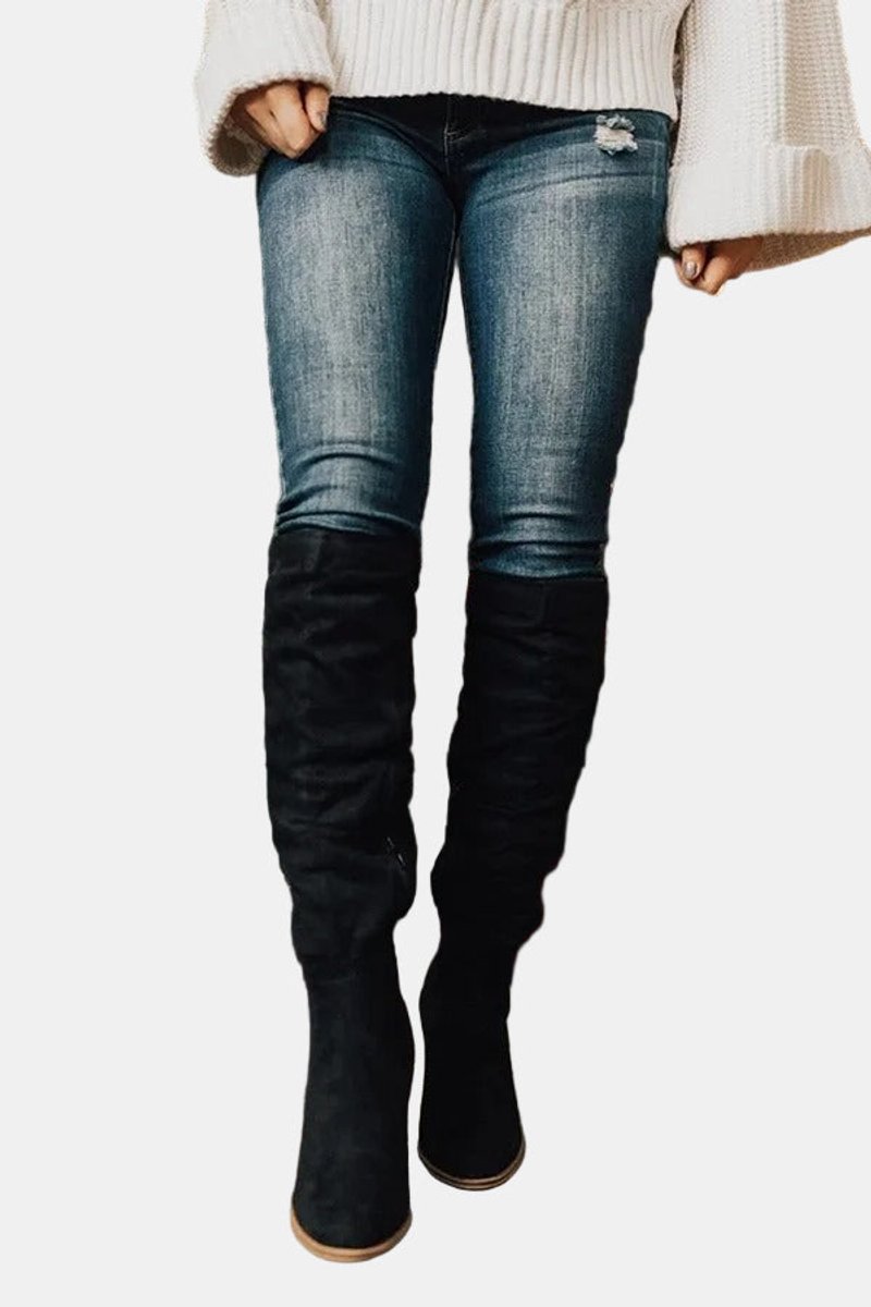 Women’s Knee High Block Heel Boots