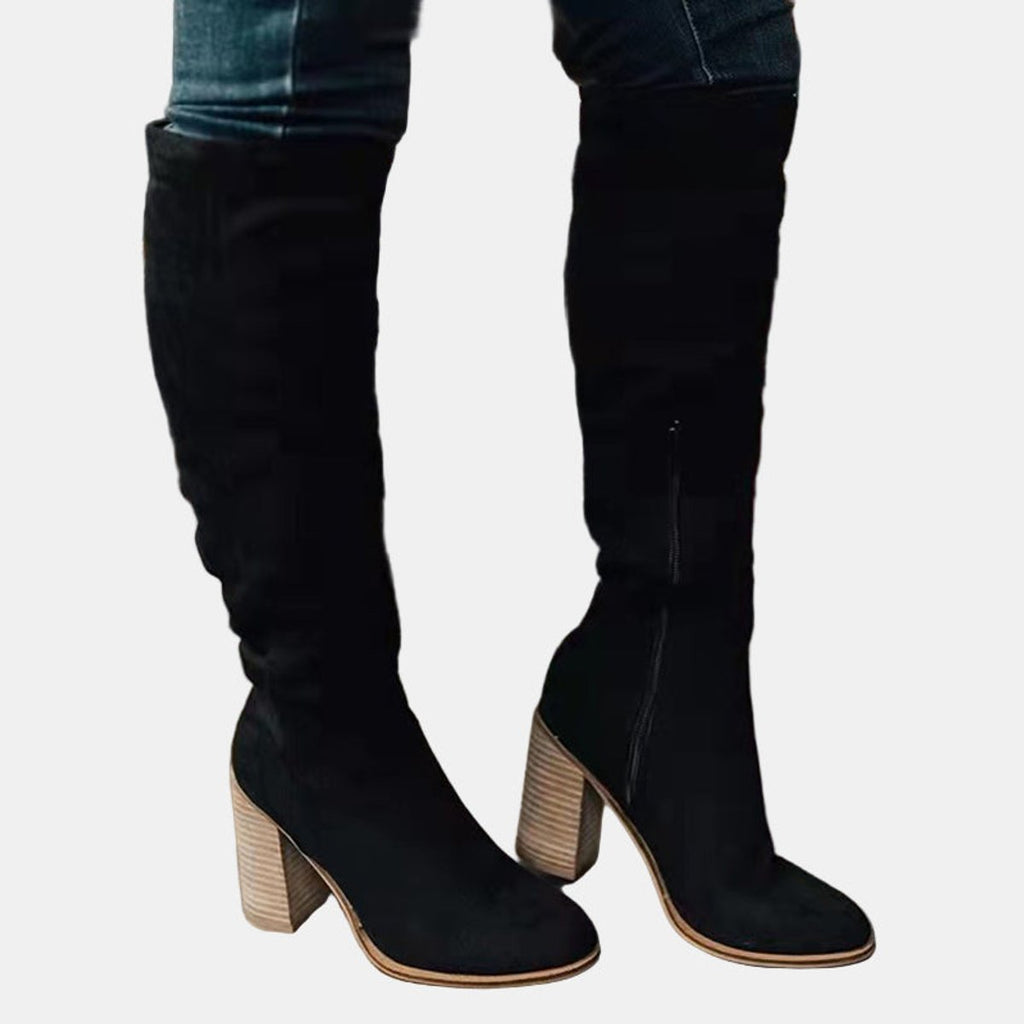 Women’s Knee High Block Heel Boots