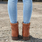 Women's Lace-Up Quilted Ankle Boots