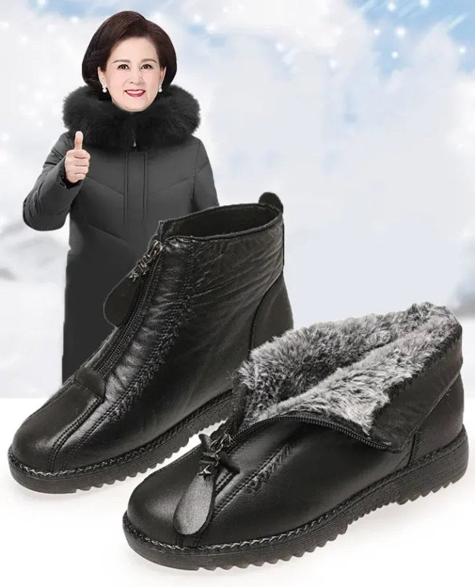 Women’s Textured Front Zip Ankle Boots