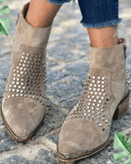 Women’s Studded Pointed Toe Ankle Boots