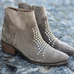 Women’s Studded Pointed Toe Ankle Boots