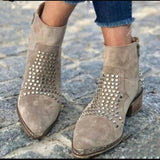 Women’s Studded Pointed Toe Ankle Boots