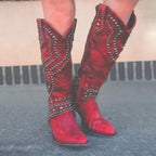 Women's Studded Western Knee-High Boots