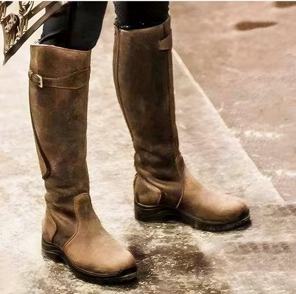 Women's Knee-High Buckle Detail Boots