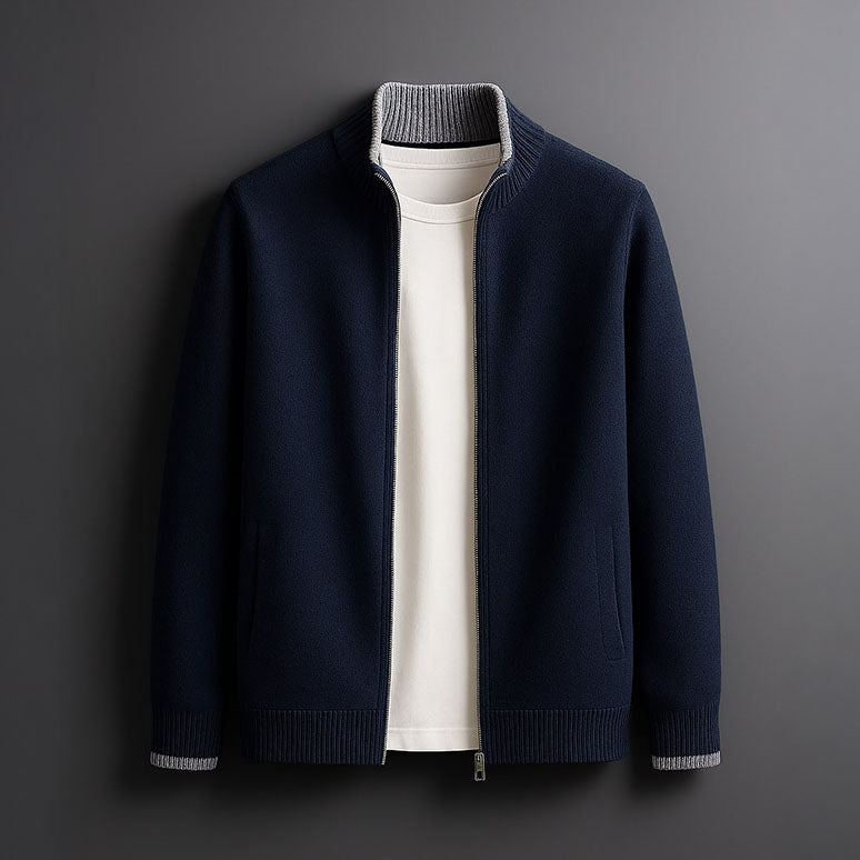 Men’s Mock-Neck Zip Sweater