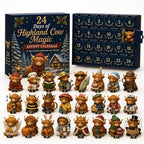 Highland Cow Christmas Advent Calendar with Figurines