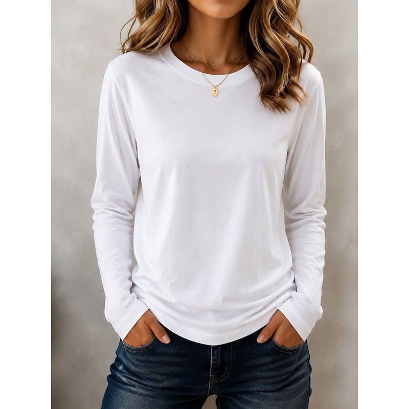 Women's Long Sleeve Crew Neck T-Shirt